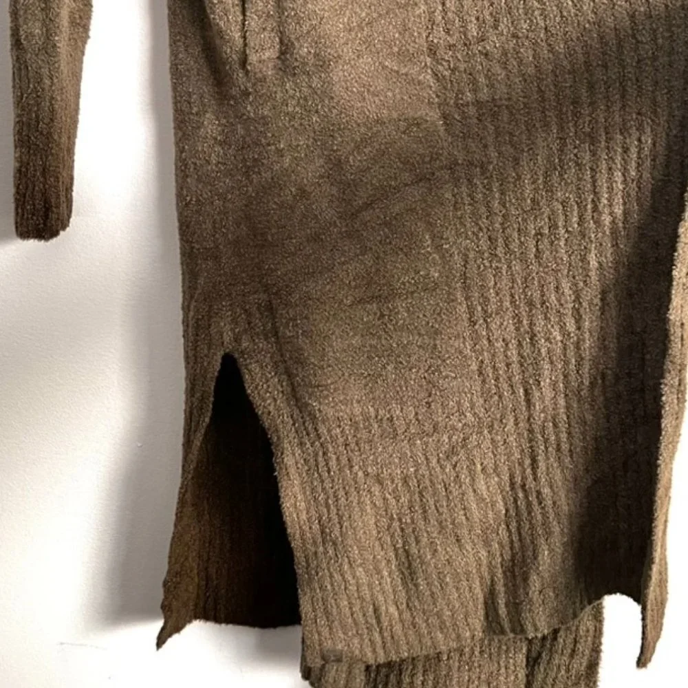 BAREFOOT DREAMS CozyChic Lite Catalina Long Cardigan Olive Green - Picture 5 of 8